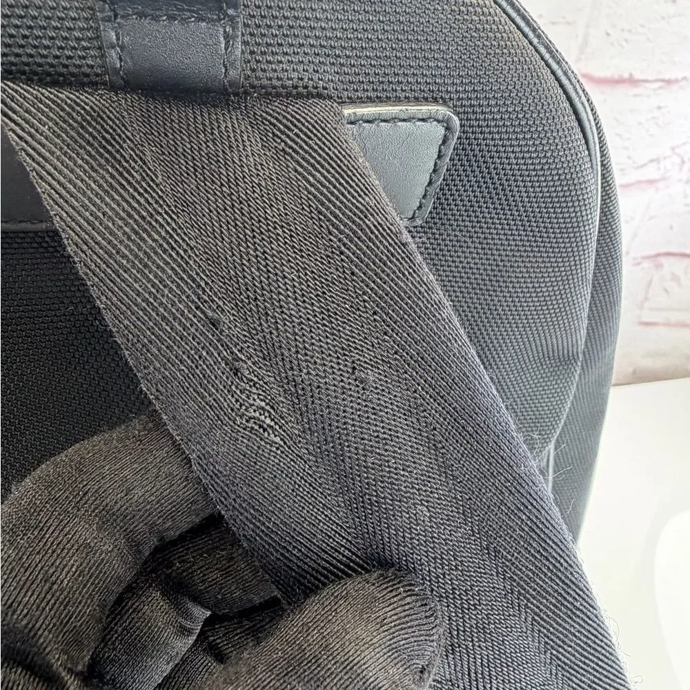 Gucci Sherry Line Web Canvas Black Stripe Backpack - Picture 15 of 15